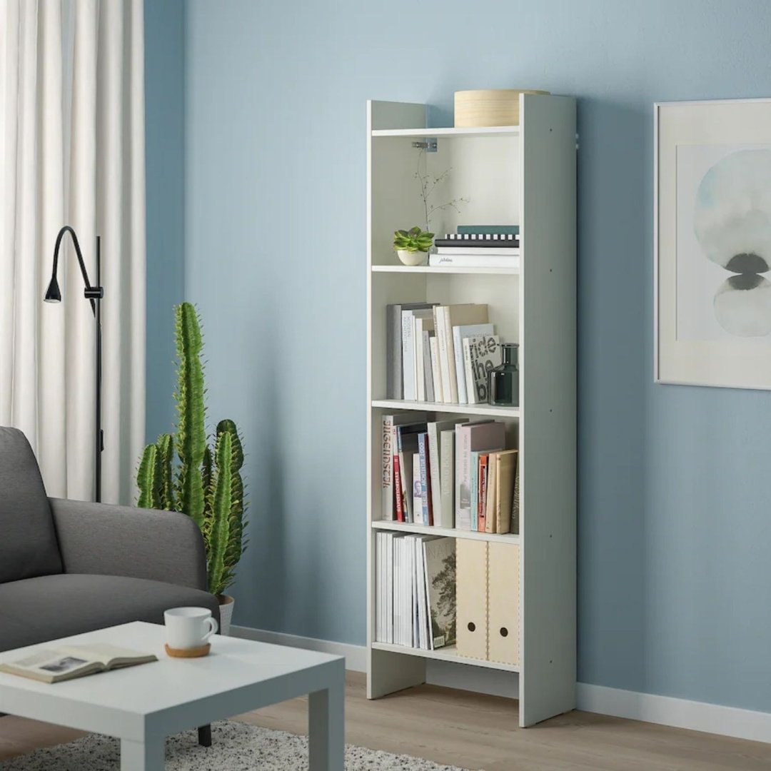Стеллаж напольный IKEA, 50x25x160 см, белый купить,NaN