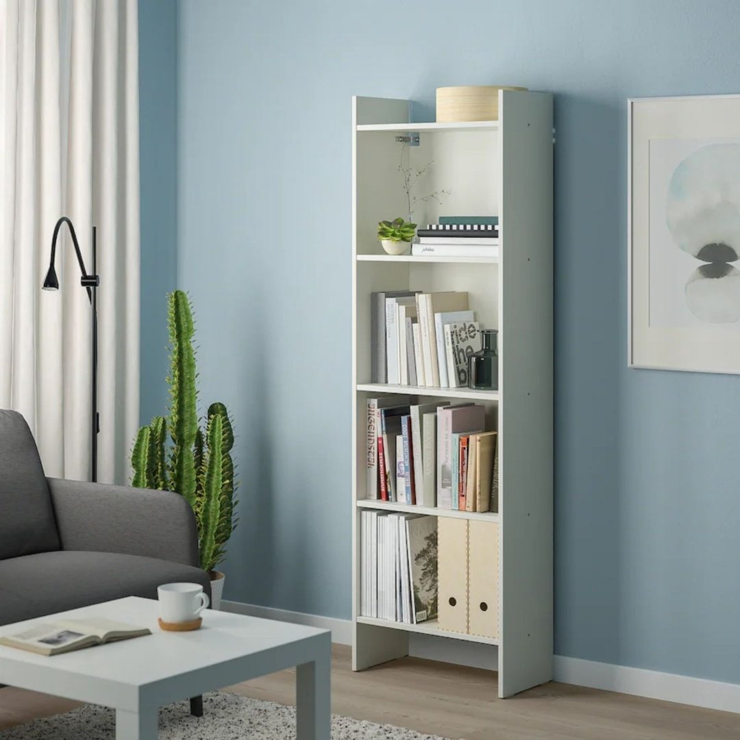 Стеллаж напольный IKEA, 50x25x160 см, белый купить,NaN