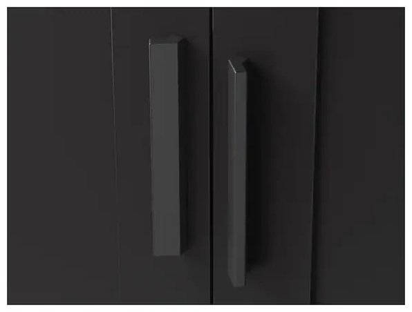 Распашной шкаф IKEA Бримнэс с зеркалом 004.121.24, 117x190х50 см, черный купить,NaN