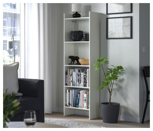 Стеллаж напольный IKEA, 50x25x160 см, белый купить,NaN