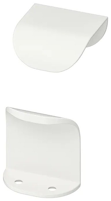 Ручка-раковина IKEA Бильсбру 10355774, алюминий, 40 мм, белый купить,NaN