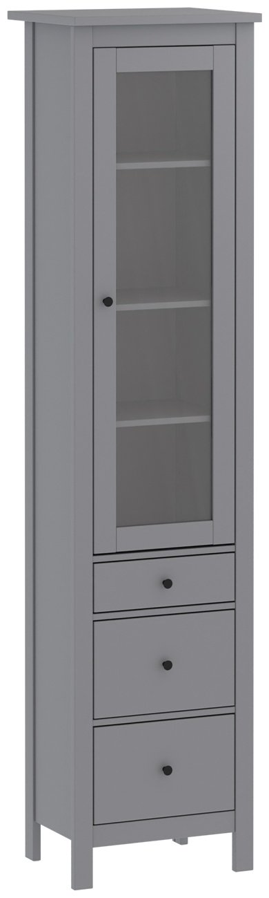 Шкаф-витрина напольный САГА 215х50х41 см купить,NaN