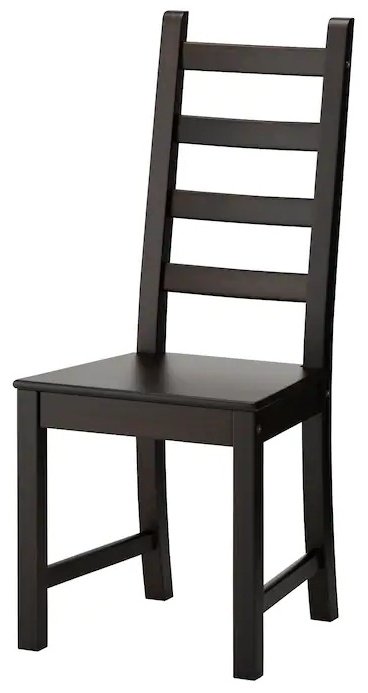 Стул IKEA Каустби 40370834, 103x44x48 см, черный, коричневый купить,NaN