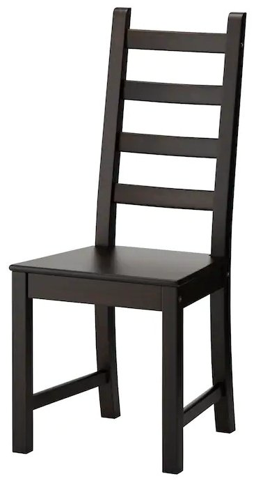 Стул IKEA Каустби 40370834, 103x44x48 см, черный, коричневый купить,NaN