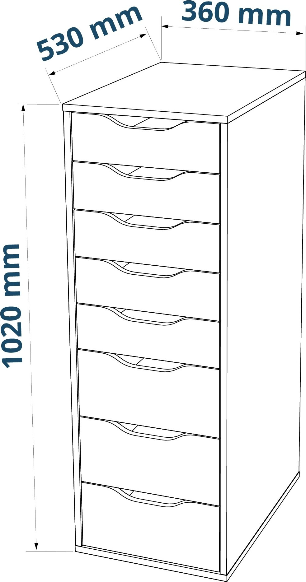 Комод INGAR, 53x36x102 см, белый купить,NaN