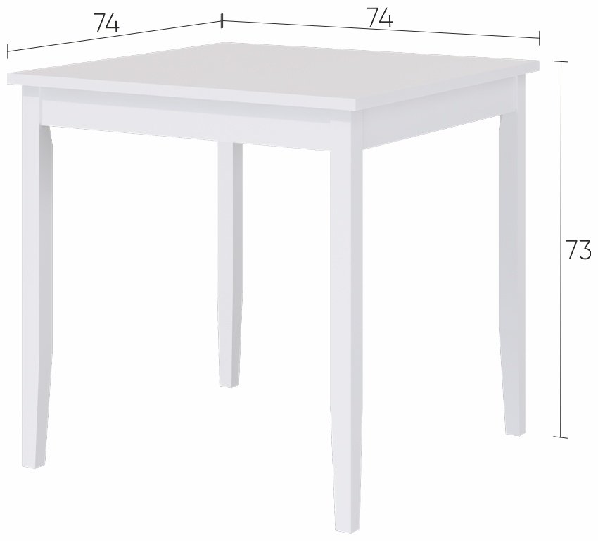 Обеденный стол ЛЫМ/ЛЕРХАМН, 74х74x73 см, дерево, белый купить,NaN