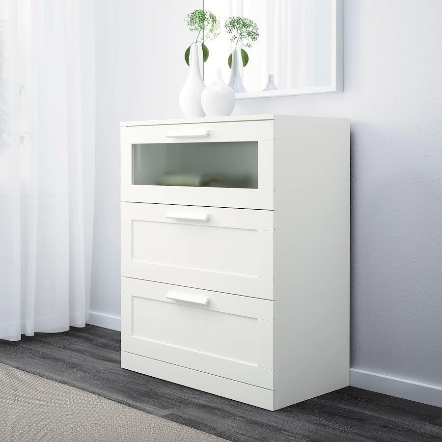 Комод IKEA Бримнэс, 78x46x95 см, белый купить,NaN