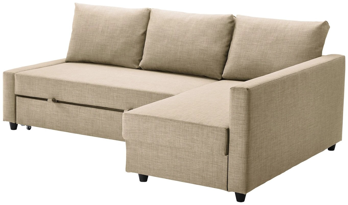 Угловой диван IKEA Фрихетэн, 230х151 см, обивка ткань, кремовый купить,NaN