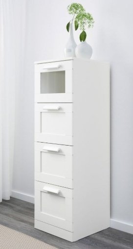 Комод BRIMNES, 39x46x124 см, белый купить,NaN