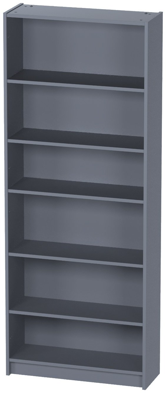 Стеллаж напольный Мебелайн VARMA, 78x28x198 см, серый купить,NaN