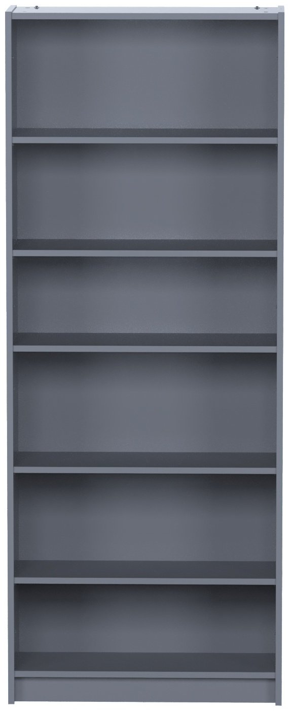 Стеллаж напольный Мебелайн VARMA, 78x28x198 см, серый купить,NaN