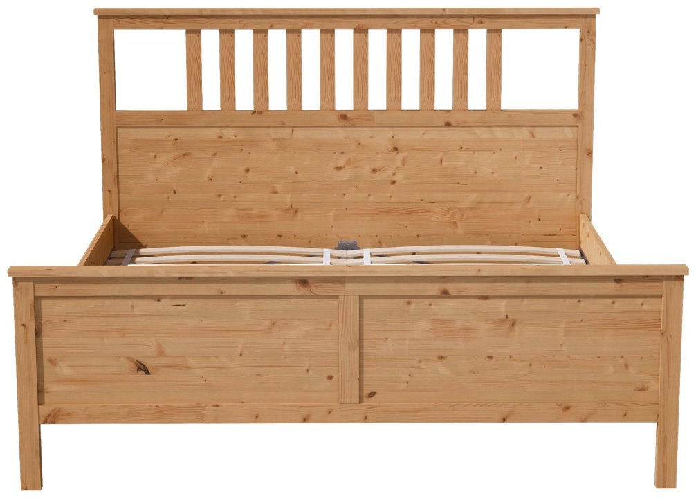 Хемнэс Hemnes/ Кымор двуспальная, 180x200 см, без подъёмного механизма, светло-коричневый купить,NaN