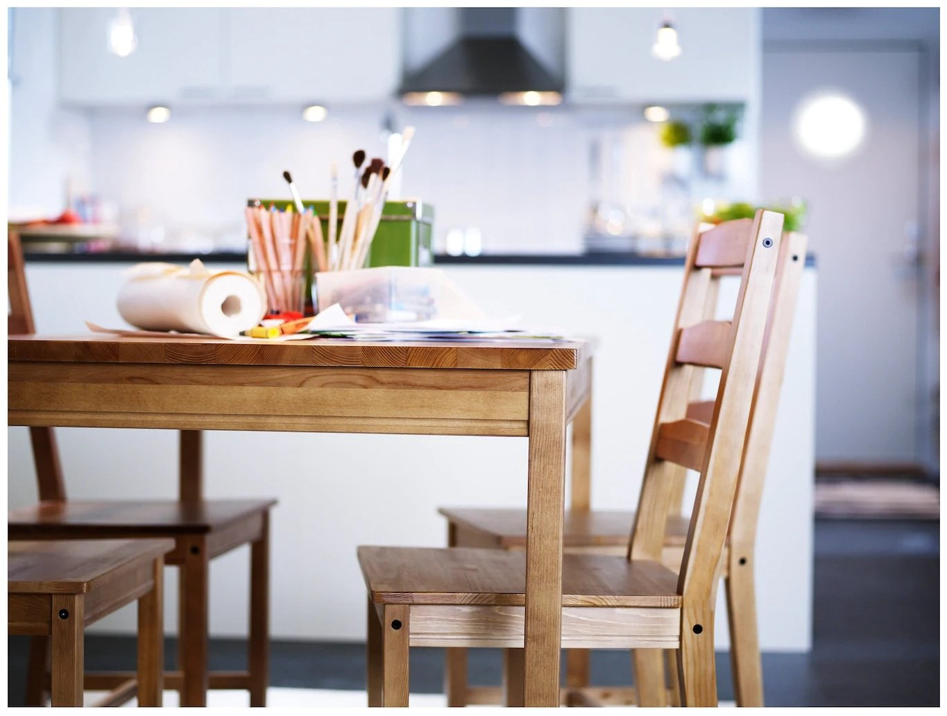 Комплект IKEA Йокмокк, стол 118х74 см + 4 стула, коричневый купить,NaN