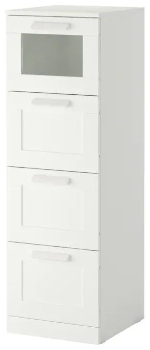 Комод IKEA Бримнэс, 46x39x124 см, белый купить,NaN