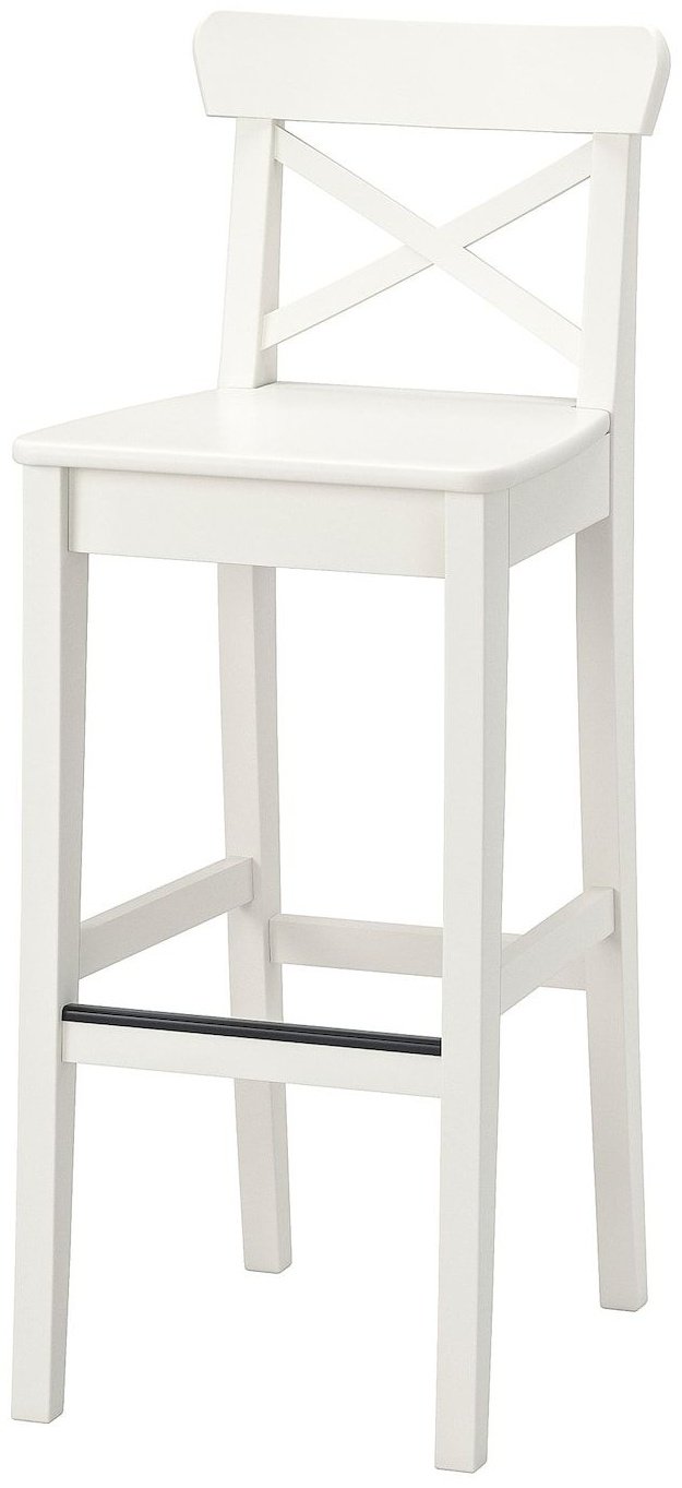 Барный стул INGOLF ИНГОЛЬФ, 102x40x45 см, белый 1 шт.