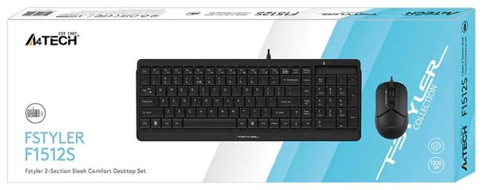 Клавиатура A4Tech Fstyler F1512S черный купить,NaN