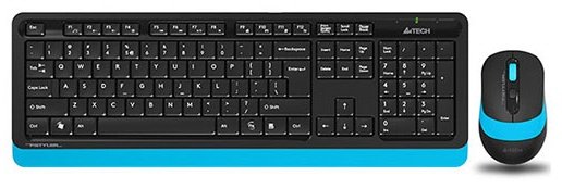 Клавиатура A4Tech FG-1010-BLUE черный-синий + мышь купить,NaN