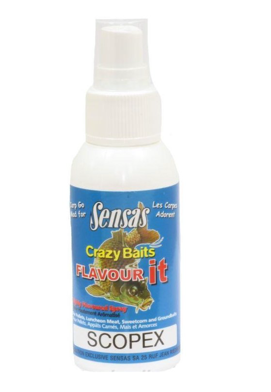 Ароматизатор Sensas Crazy Bait Flavourit Sprays Scopex 75 мл купить,NaN