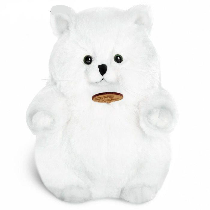 Мягкая игрушка Lapkin Толстый кот белый 16см  купить,NaN