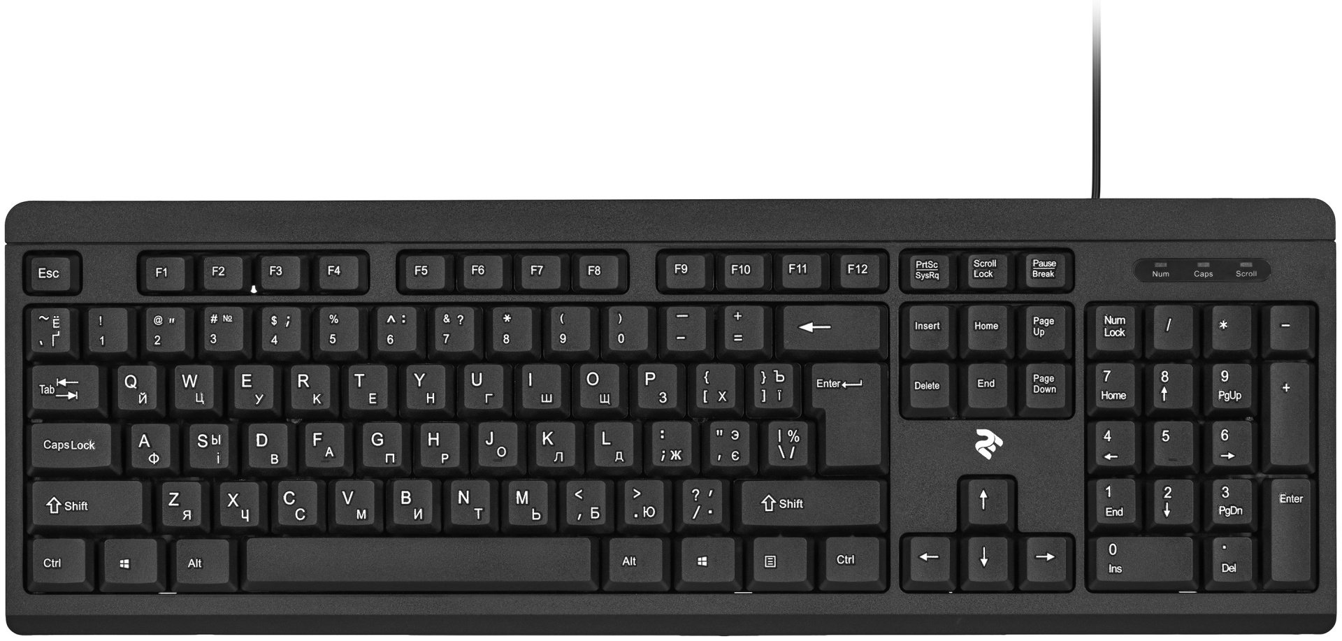Клавиатура 2E KS 108 2E-KS108UB черный купить,NaN
