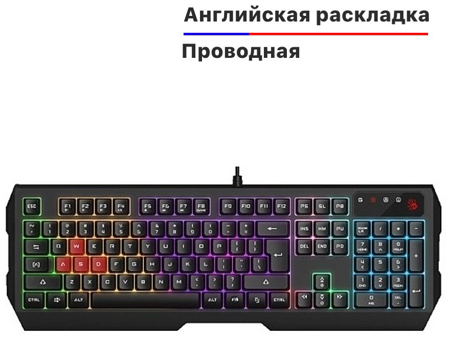 Клавиатура A4Tech Bloody B135N Black