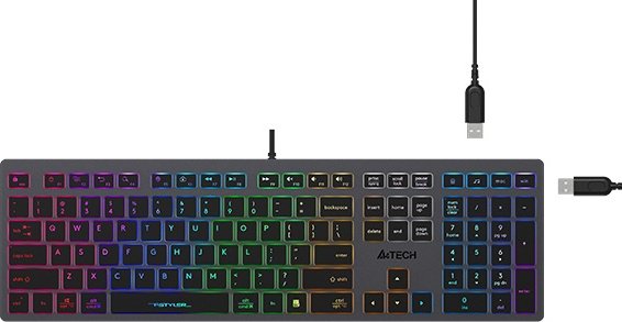Клавиатура A4Tech FX60H Neon черный купить,NaN