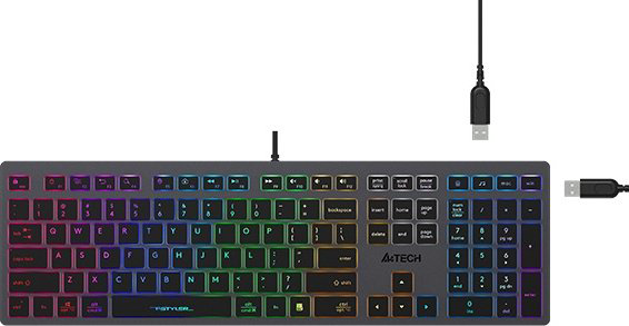 Клавиатура A4Tech FX60H Neon черный купить,NaN