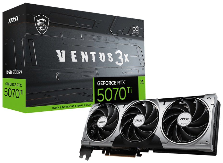 Видеокарта MSI GeForce RTX 5070Ti 16G VENTUS 3X OC 16 Гб