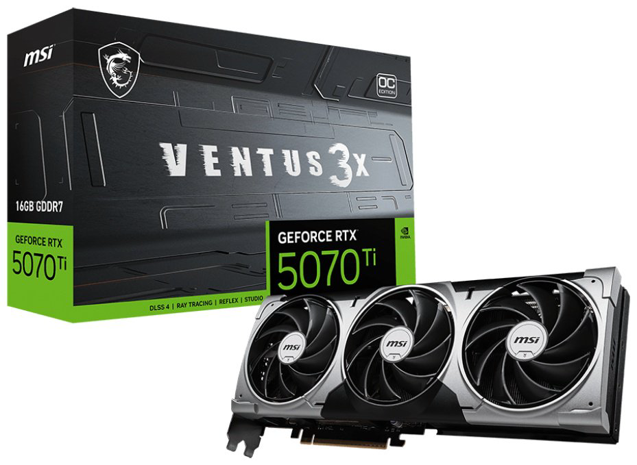 Видеокарта MSI GeForce RTX 5070Ti 16G VENTUS 3X OC 16 Гб - ForteMarket Видеокарта MSI GeForce RTX 5070Ti 16G VENTUS 3X OC 16 Гб купить,956370