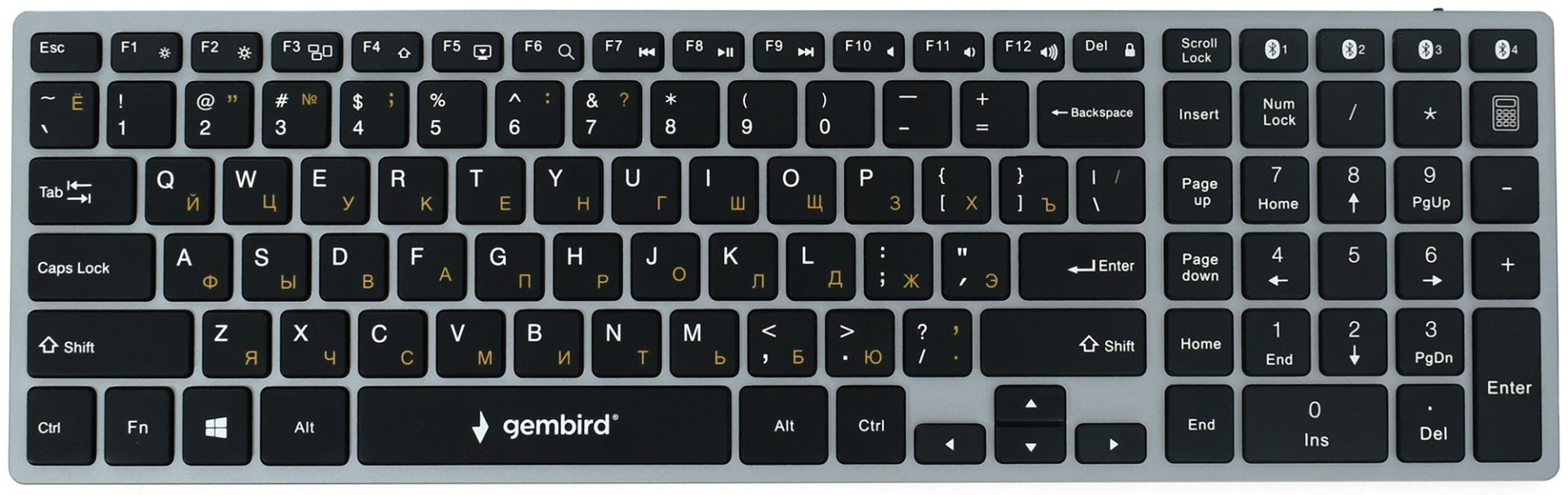 Клавиатура Gembird KBW-2 серый купить,NaN