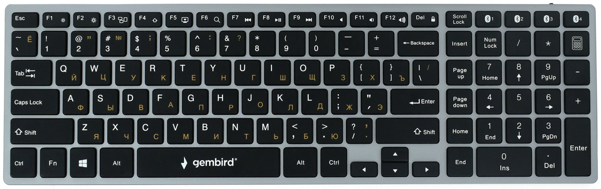 Клавиатура Gembird KBW-2 серый купить,NaN