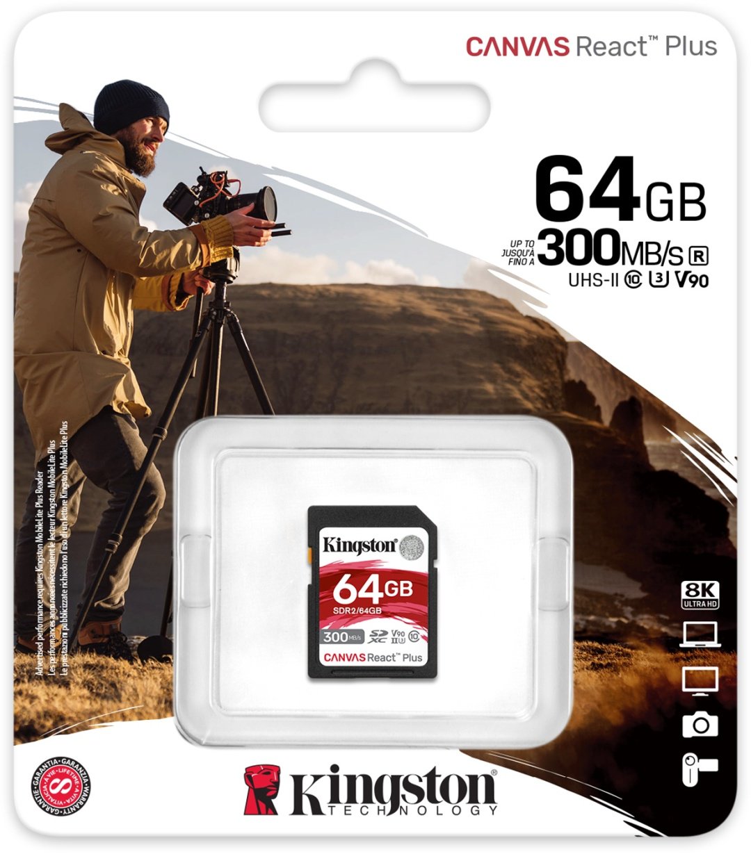 Карта памяти Kingston Canvas React Plus SDR2/64 64 Гб купить,NaN