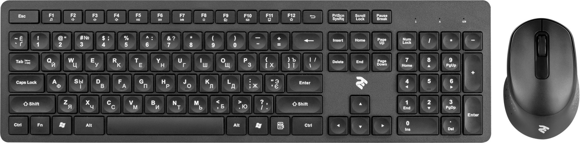Клавиатура 2Е MK420 WL 2E-MK420WB черный + мышь купить,NaN