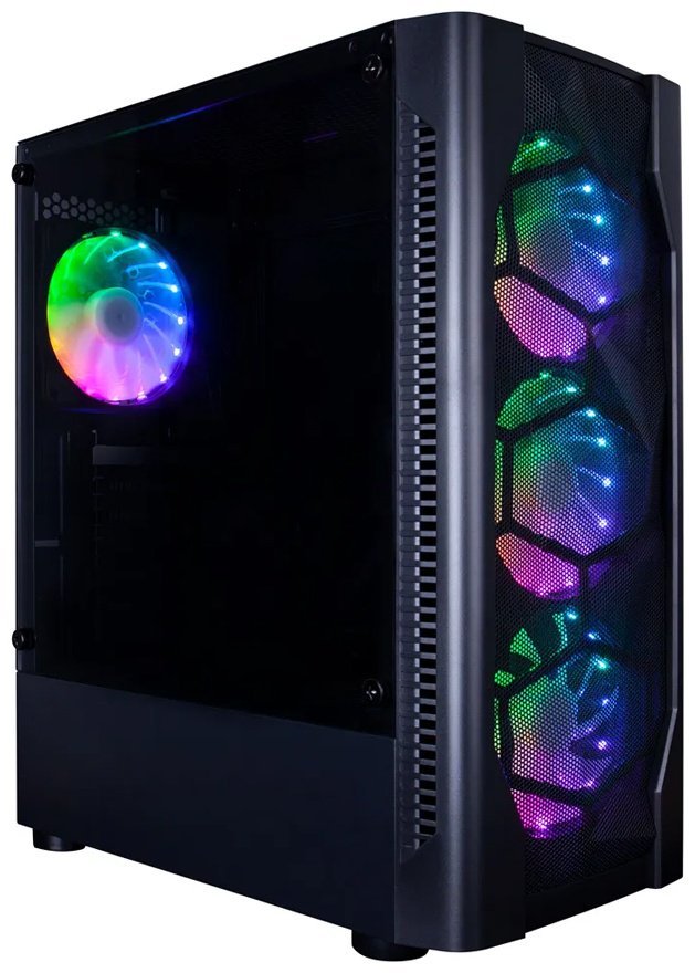 Корпус 1STPLAYER D4-BK-1F5M-3F5S черный