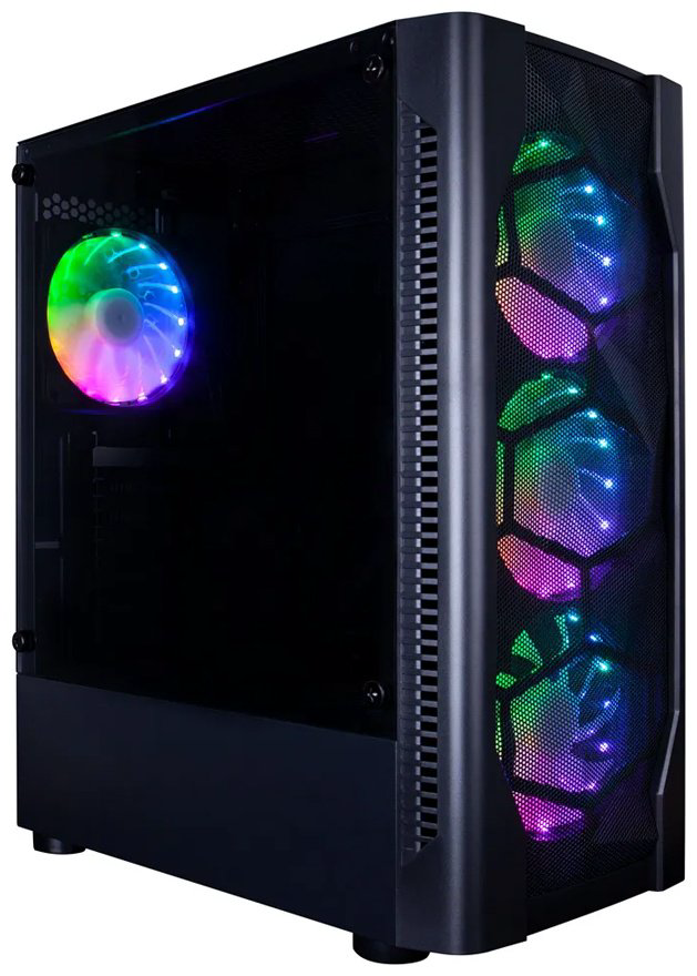 Корпус 1STPLAYER D4-BK-1F5M-3F5S черный