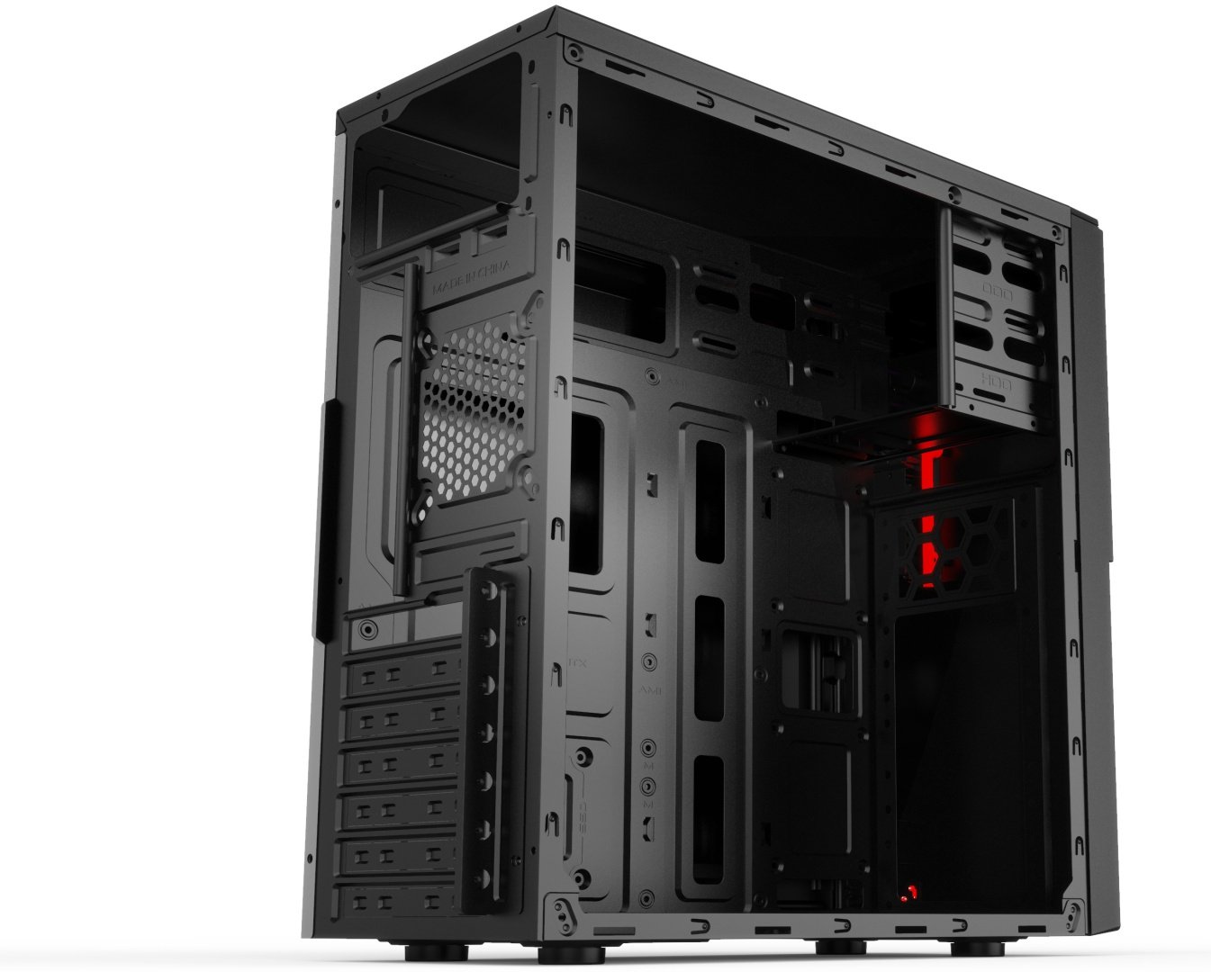 Корпус 2E Alfa E190-3U черный