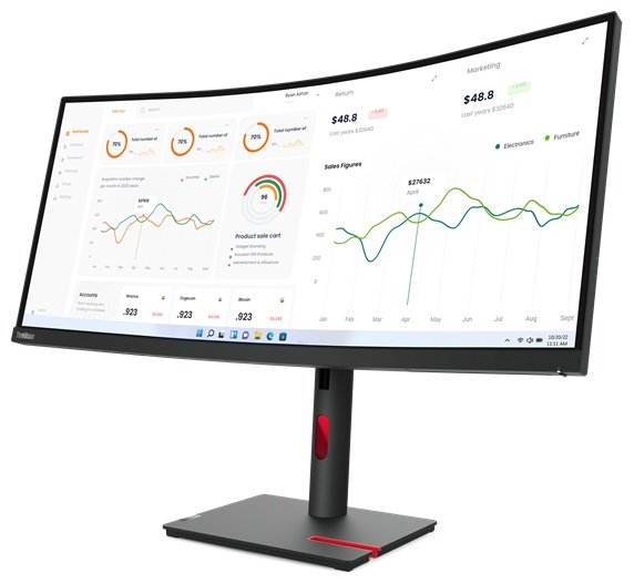 Монитор 34" Lenovo 63D4GAT1EU черный купить,NaN