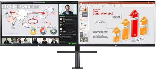 Монитор 27" LG Ergo Dual 27QP88DP-BS черный купить,NaN