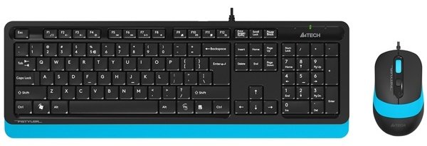 Клавиатура + мышь A4Tech Fstyler F1010 Blue
