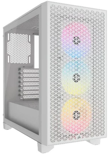 Корпус Corsair 3000D Tempered Glass White белый