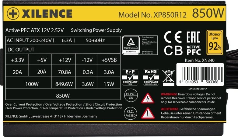 Блок питания Xilence XP850R12 850 Вт купить,NaN