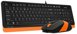 Клавиатура A4Tech Fstyler F1010 оранжевый + мышь