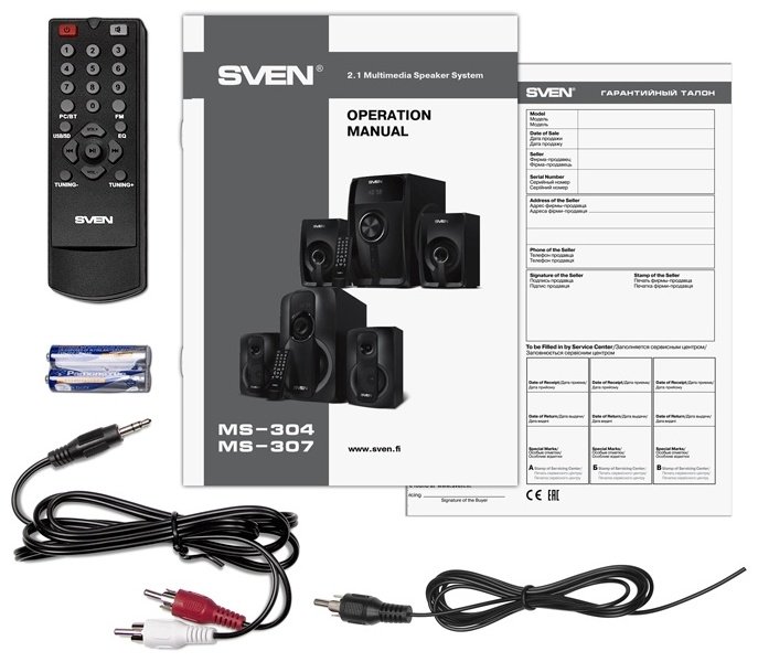 Компьютерные колонки SVEN MS-304 черный купить,69000