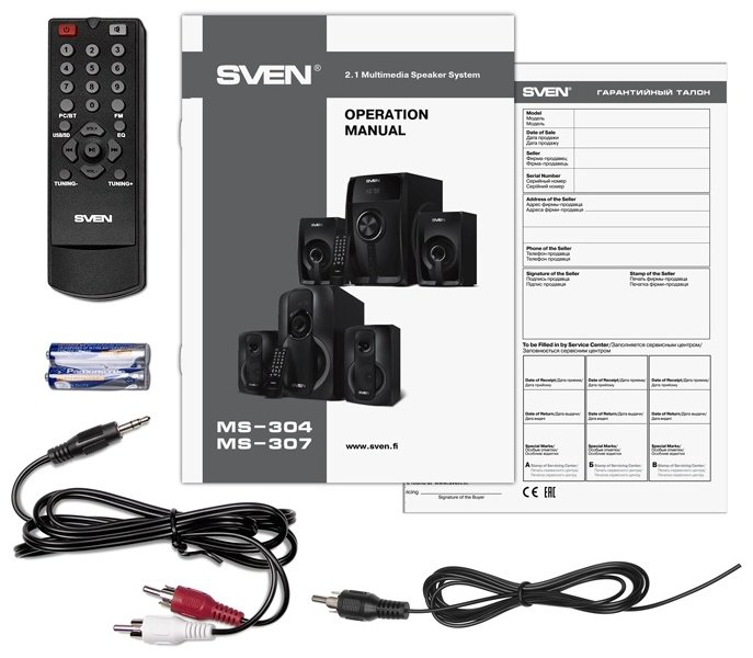 Компьютерные колонки SVEN MS-304 черный купить,69000