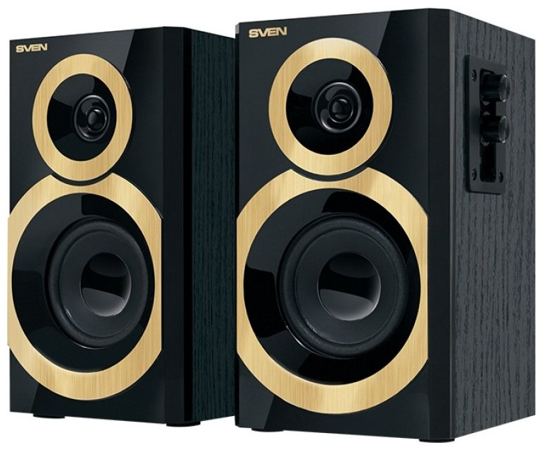 Компьютерные колонки SVEN SPS-619 черный-золотистый - ForteMarket Компьютерные колонки SVEN SPS-619 черный-золотистый купить,22990