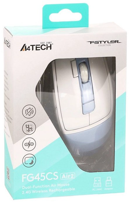 Мышь A4Tech FG45CS Air2 голубой - ForteMarket Мышь A4Tech FG45CS Air2 голубой купить,7980