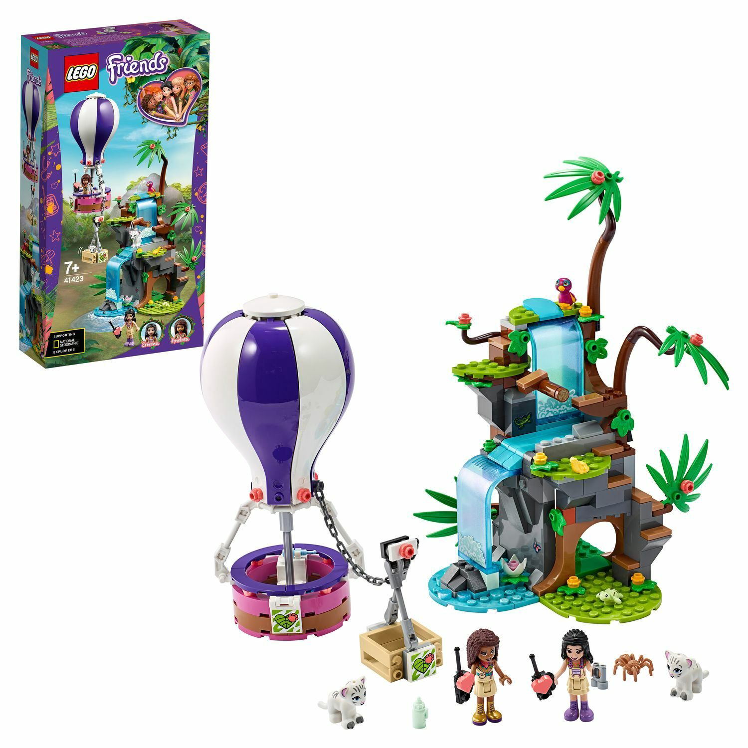 Конструктор Lego Джунгли спасение тигра на воздушном шаре Friends 41423 купить,NaN