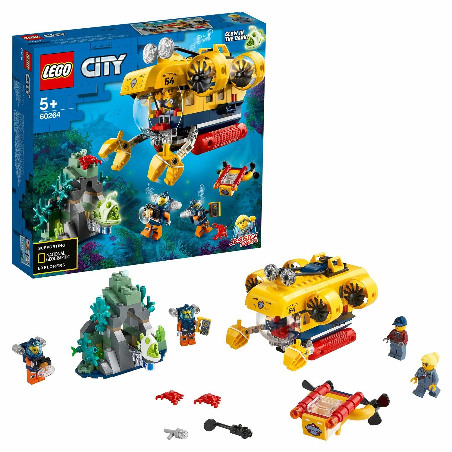 Конструктор Lego Океан исследовательская подводная лодка City 60264 купить,NaN