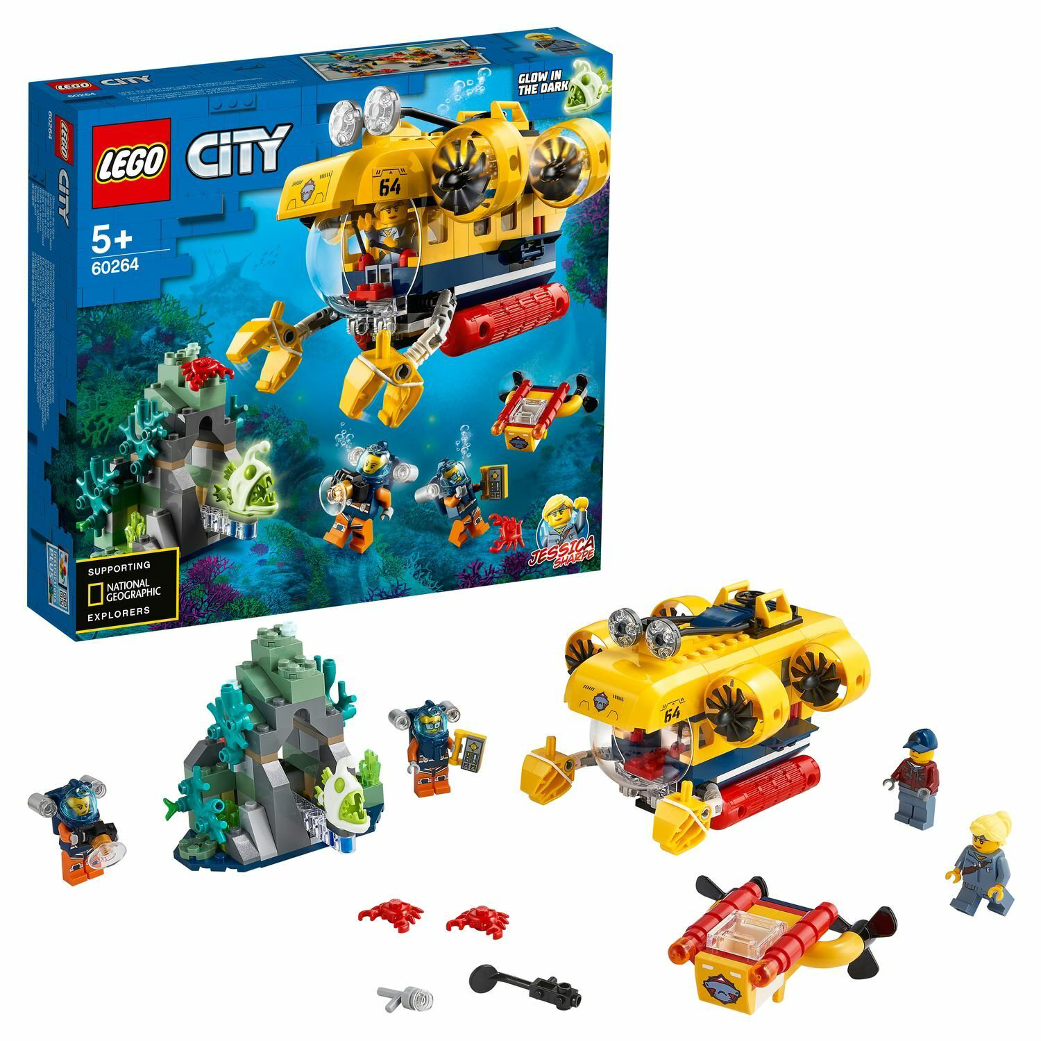 Конструктор Lego Океан исследовательская подводная лодка City 60264 купить,NaN
