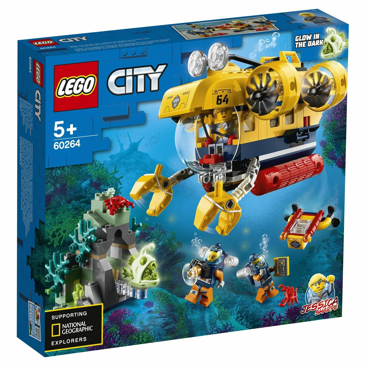 Конструктор Lego Океан исследовательская подводная лодка City 60264 купить,NaN
